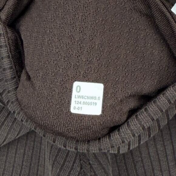 Lululemon Ribbed Softstreme Zip-Leg High-Rise Cropped Pant 25" Espresso Size 0 - Picture 10 of 10